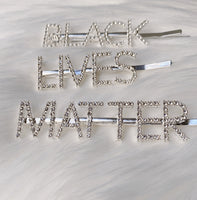 Black Lives Matter Hair Pins - Silver